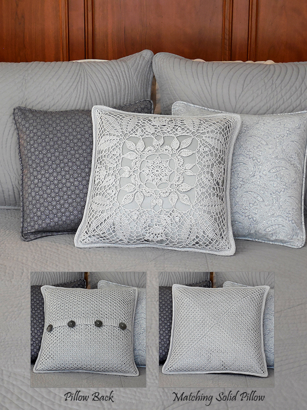 Silver Leaf Pillow Set